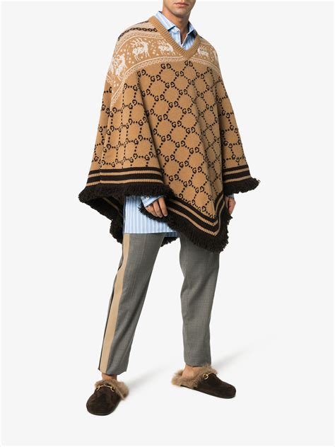 brown gucci poncho|gucci poncho sale.